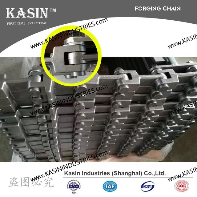 Łańcuch zgarniający kuty matrycowo do łańcuch&oacute;w rolkowych łańcucha przenośnika